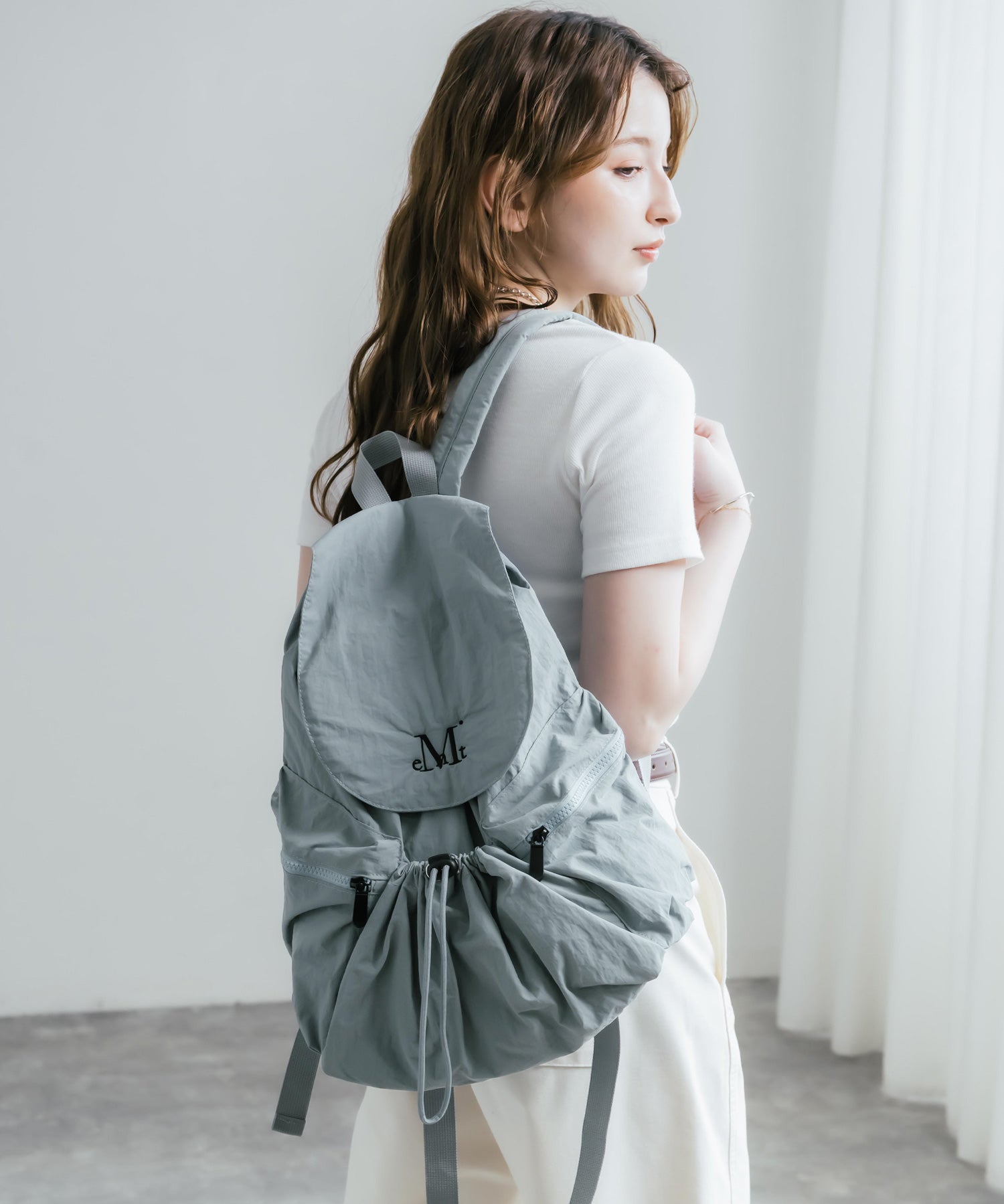 MUCENT TEENS BACK PACK ロゴ刺繍バックパック リュック 16038
