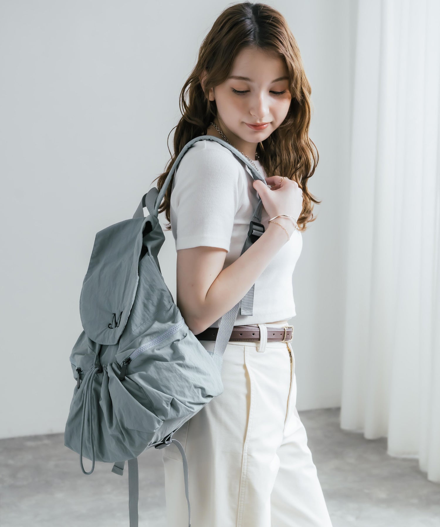 MUCENT TEENS BACK PACK ロゴ刺繍バックパック リュック 16038