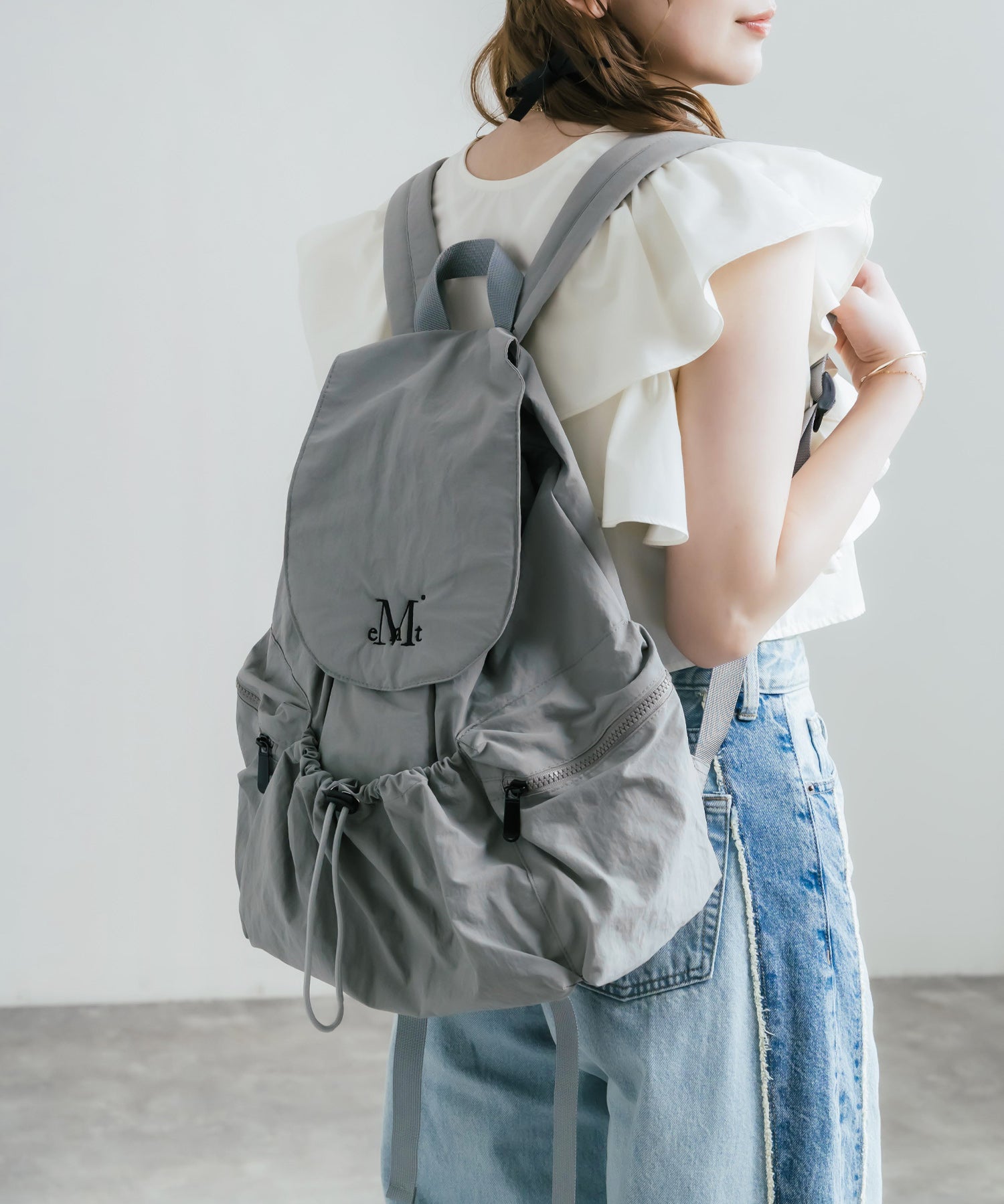 MUCENT TEENS BACK PACK ロゴ刺繍バックパック リュック 16038