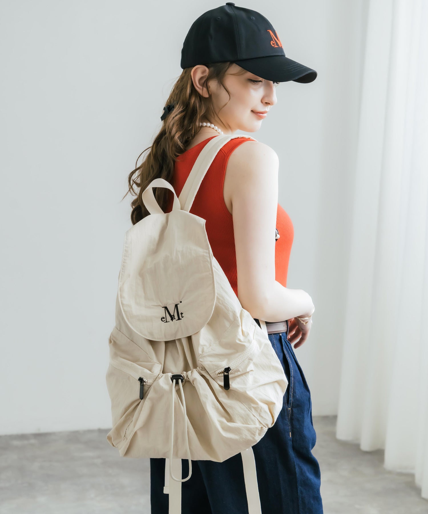 MUCENT TEENS BACK PACK ロゴ刺繍バックパック リュック 16038