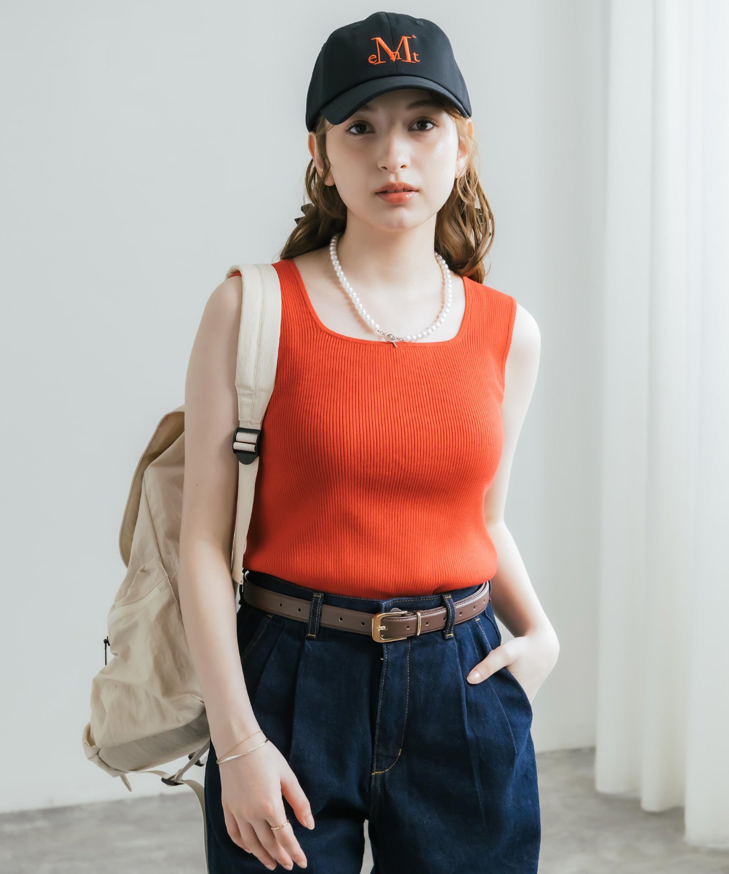 MUCENT TEENS BACK PACK ロゴ刺繍バックパック リュック 16038