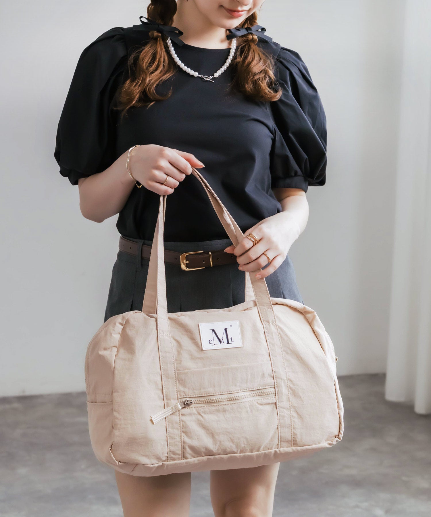 MUCENT ムセント AMANDA FRONT POCKET SHOULDER BAG UNISEX ボストンバッグ/ショルダーバッグ 16039