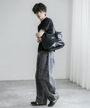 MUCENT ムセント ARMAND FRONT BUCKLE LEATHER SHOULDER BAG UNISEX PUレザーバッグ 16040