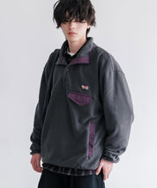 PENNEYS ペニーズ 別注コラボ オーバーサイズフリースアノラックワンポイントロゴ刺繍長袖スタンドカラープルオーバー 16055