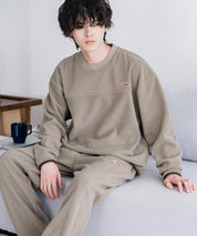 PENNEYS ペニーズ 別注コラボ マイクロフリースセットアップ/長袖クルーネックプルオーバー&ワイドイージーパンツ ルームウェア 16056