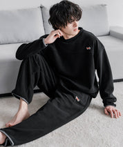 PENNEYS ペニーズ 別注コラボ マイクロフリースセットアップ/長袖クルーネックプルオーバー&ワイドイージーパンツ ルームウェア 16056