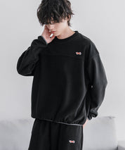 PENNEYS ペニーズ 別注コラボ マイクロフリースセットアップ/長袖クルーネックプルオーバー&ワイドイージーパンツ ルームウェア 16056