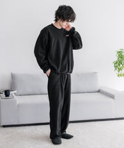 PENNEYS ペニーズ 別注コラボ マイクロフリースセットアップ/長袖クルーネックプルオーバー&ワイドイージーパンツ ルームウェア 16056