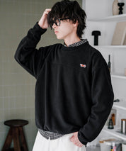 PENNEYS ペニーズ 別注コラボ マイクロフリースセットアップ/長袖クルーネックプルオーバー&ワイドイージーパンツ ルームウェア 16056
