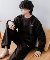 PENNEYS ペニーズ 別注コラボ マイクロフリースセットアップ/長袖クルーネックプルオーバー&ワイドイージーパンツ ルームウェア 16056