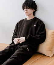 PENNEYS ペニーズ 別注コラボ マイクロフリースセットアップ/長袖クルーネックプルオーバー&ワイドイージーパンツ ルームウェア 16056