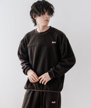 PENNEYS ペニーズ 別注コラボ マイクロフリースセットアップ/長袖クルーネックプルオーバー&ワイドイージーパンツ ルームウェア 16056