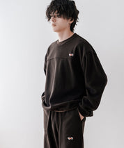 PENNEYS ペニーズ 別注コラボ マイクロフリースセットアップ/長袖クルーネックプルオーバー&ワイドイージーパンツ ルームウェア 16056