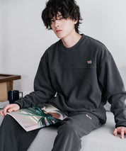 PENNEYS ペニーズ 別注コラボ マイクロフリースセットアップ/長袖クルーネックプルオーバー&ワイドイージーパンツ ルームウェア 16056