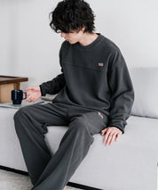 PENNEYS ペニーズ 別注コラボ マイクロフリースセットアップ/長袖クルーネックプルオーバー&ワイドイージーパンツ ルームウェア 16056