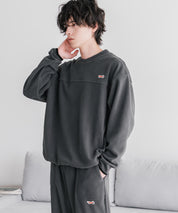 PENNEYS ペニーズ 別注コラボ マイクロフリースセットアップ/長袖クルーネックプルオーバー&ワイドイージーパンツ ルームウェア 16056