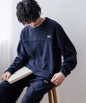 PENNEYS ペニーズ 別注コラボ マイクロフリースセットアップ/長袖クルーネックプルオーバー&ワイドイージーパンツ ルームウェア 16056