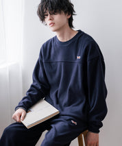 PENNEYS ペニーズ 別注コラボ マイクロフリースセットアップ/長袖クルーネックプルオーバー&ワイドイージーパンツ ルームウェア 16056