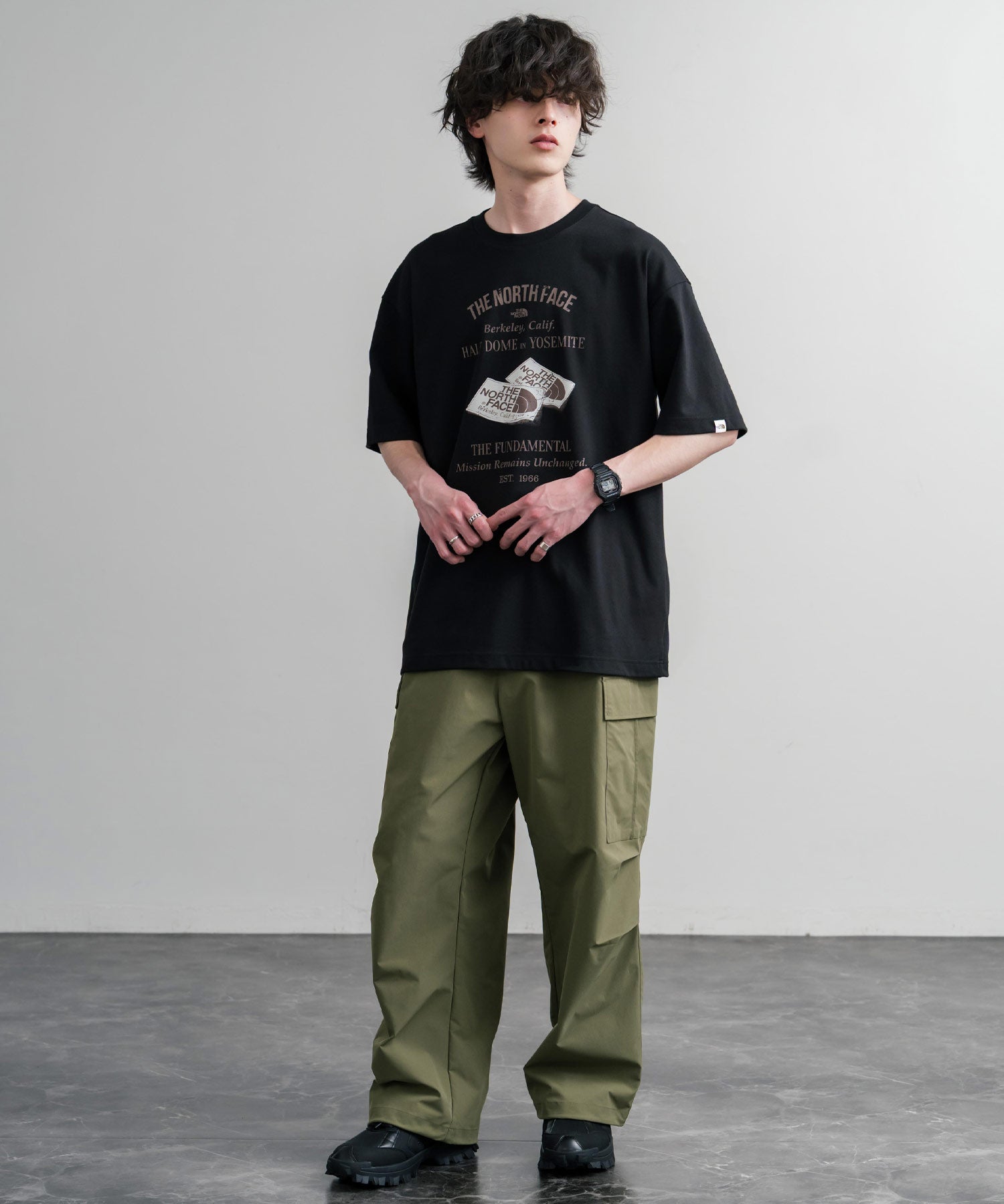 日本未展開モデル THE NORTH FACE ザ・ノースフェイス WHITE LABEL ホワイトレーベル RETRO S/S R/TEE 半袖プリントTシャツ 16063