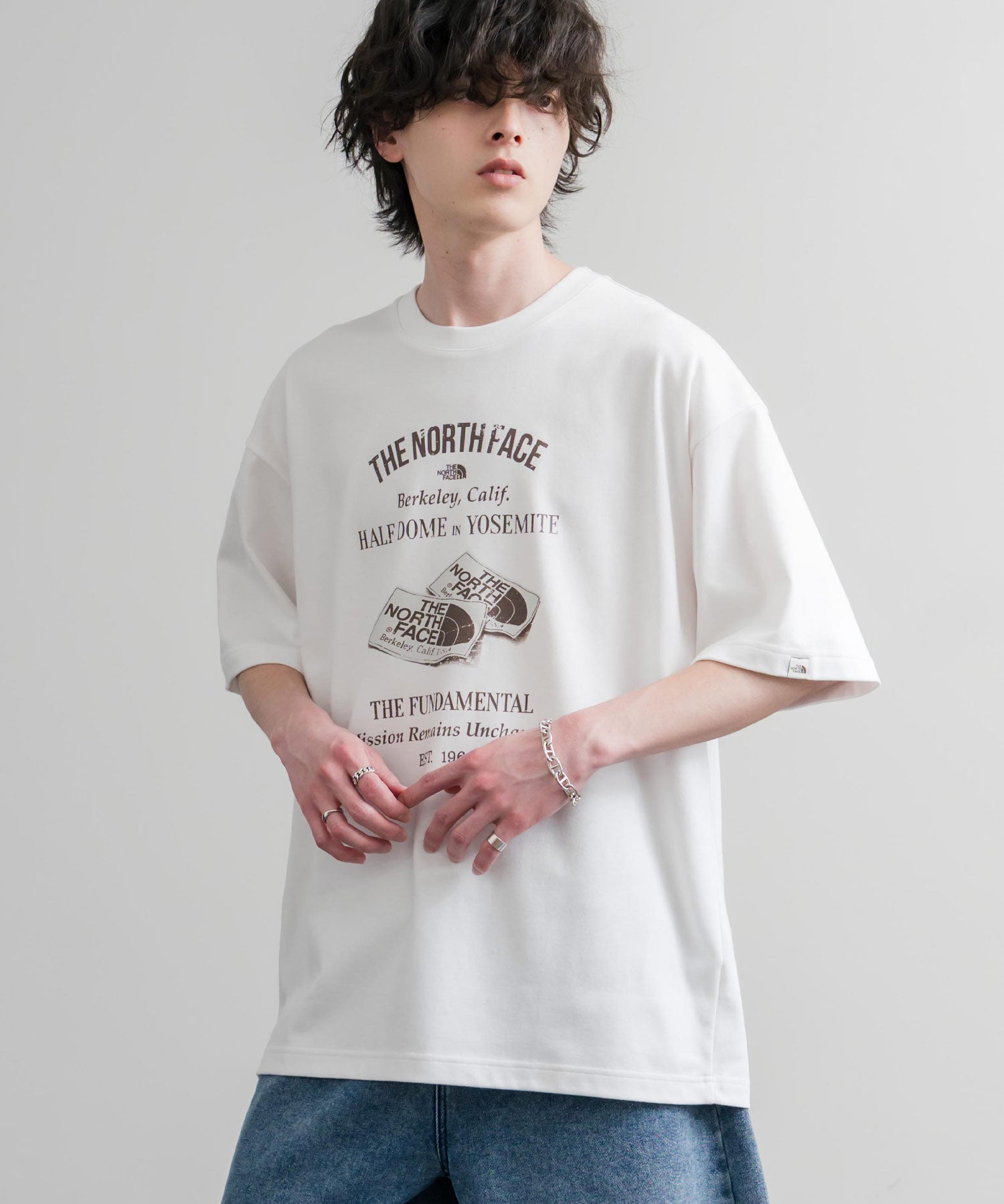 日本未展開モデル THE NORTH FACE ザ・ノースフェイス WHITE LABEL ホワイトレーベル RETRO S/S R/TEE 半袖プリントTシャツ 16063