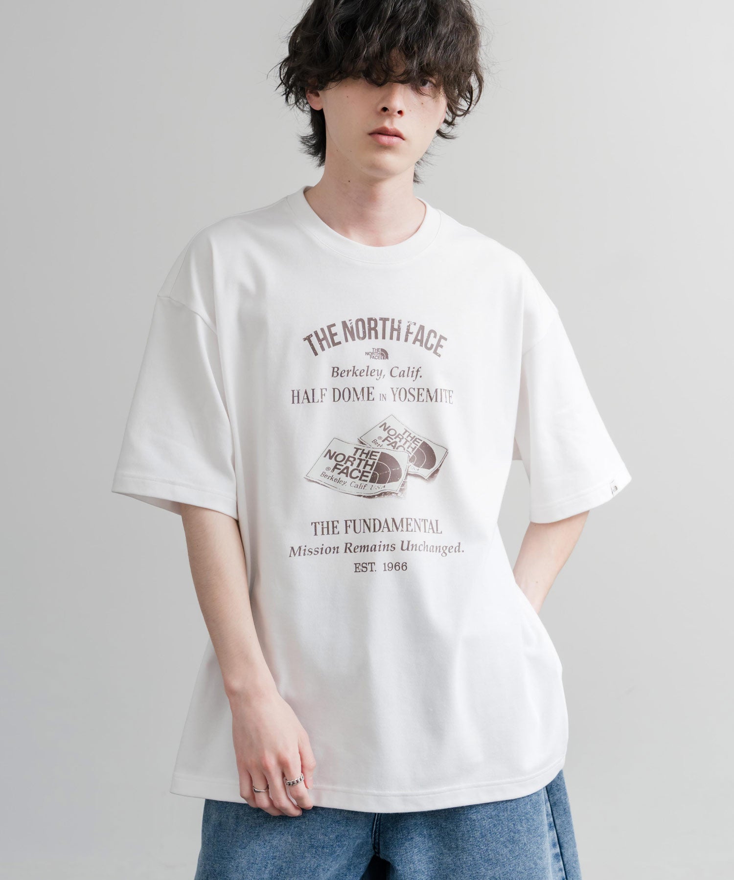 日本未展開モデル THE NORTH FACE ザ・ノースフェイス WHITE LABEL ホワイトレーベル RETRO S/S R/TEE 半袖プリントTシャツ 16063