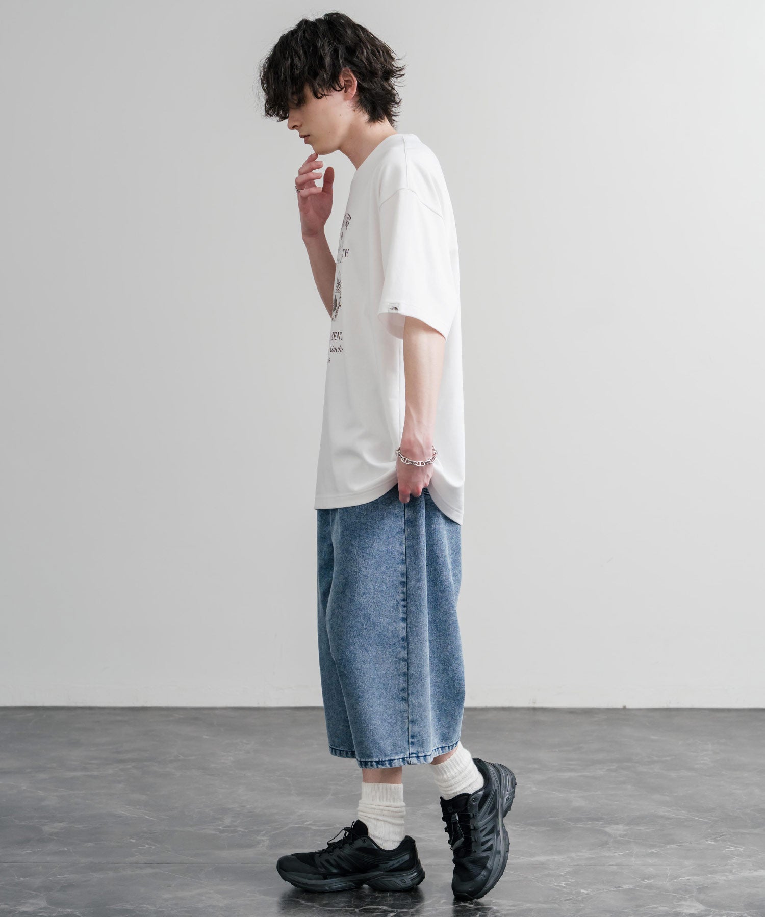 日本未展開モデル THE NORTH FACE ザ・ノースフェイス WHITE LABEL ホワイトレーベル RETRO S/S R/TEE 半袖プリントTシャツ 16063