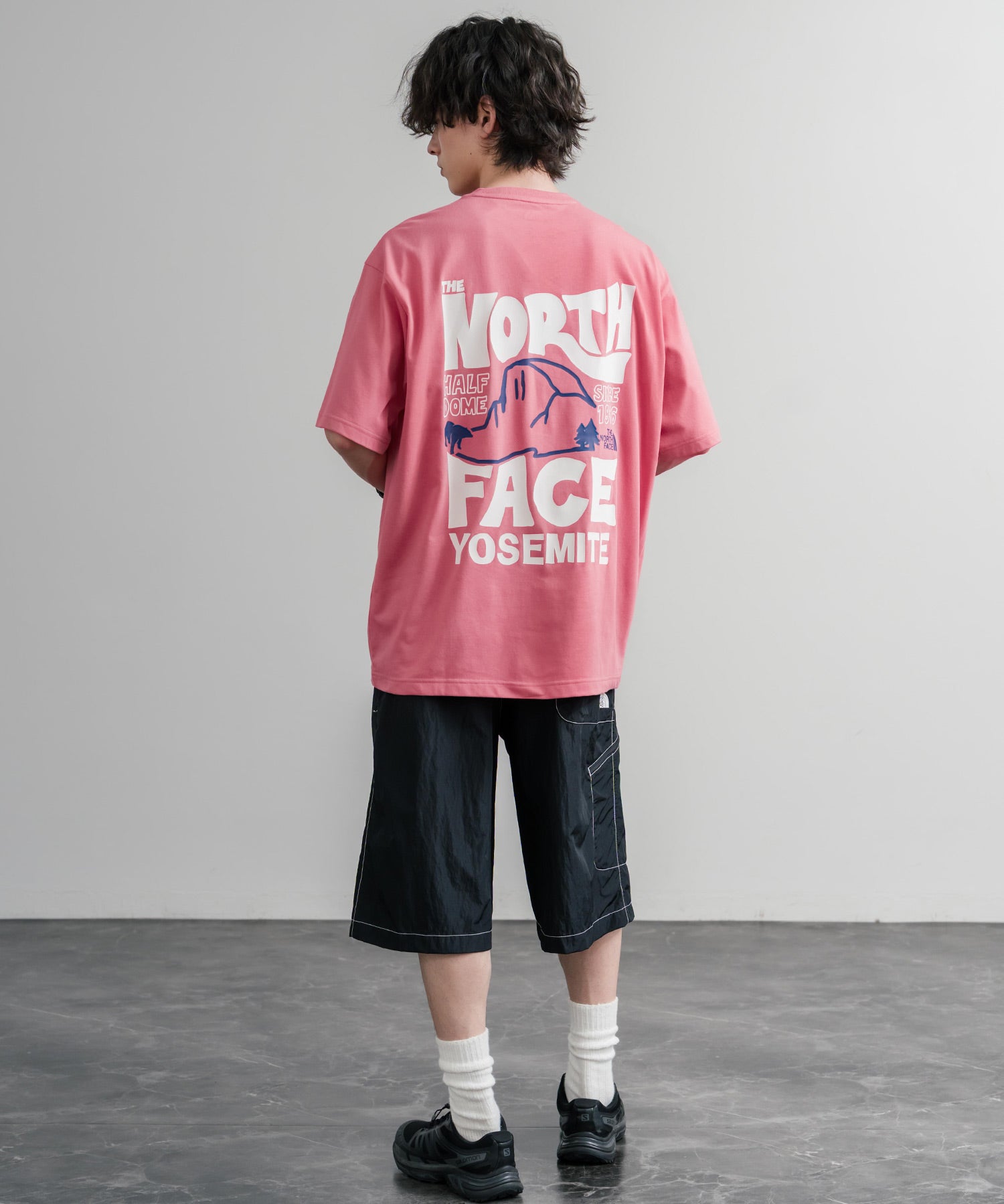 日本未展開モデル THE NORTH FACE WHITE LABEL HALF DOME S/S R/TEE 接触冷感バックプリント半袖Tシャツ 16064