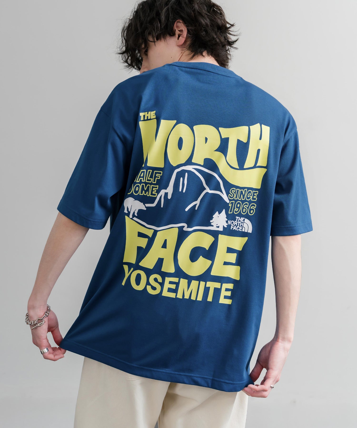 日本未展開モデル THE NORTH FACE WHITE LABEL HALF DOME S/S R/TEE 接触冷感バックプリント半袖Tシャツ 16064