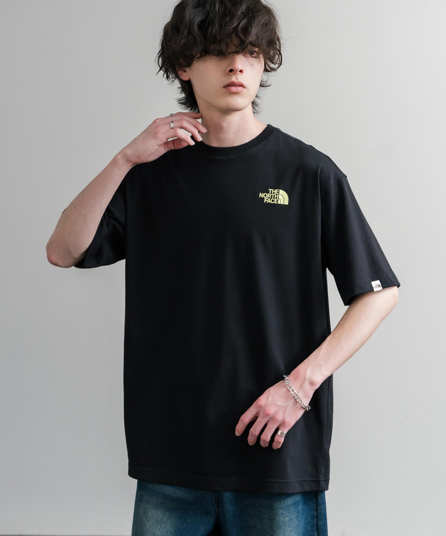 日本未展開モデル THE NORTH FACE WHITE LABEL HALF DOME S/S R/TEE 接触冷感バックプリント半袖Tシャツ 16064