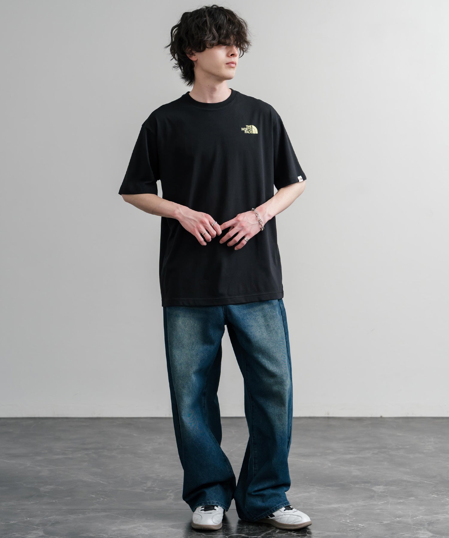日本未展開モデル THE NORTH FACE WHITE LABEL HALF DOME S/S R/TEE 接触冷感バックプリント半袖Tシャツ 16064