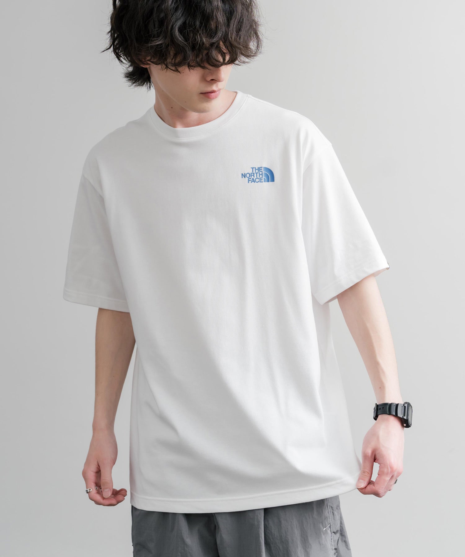 日本未展開モデル THE NORTH FACE WHITE LABEL HALF DOME S/S R/TEE 接触冷感バックプリント半袖Tシャツ 16064