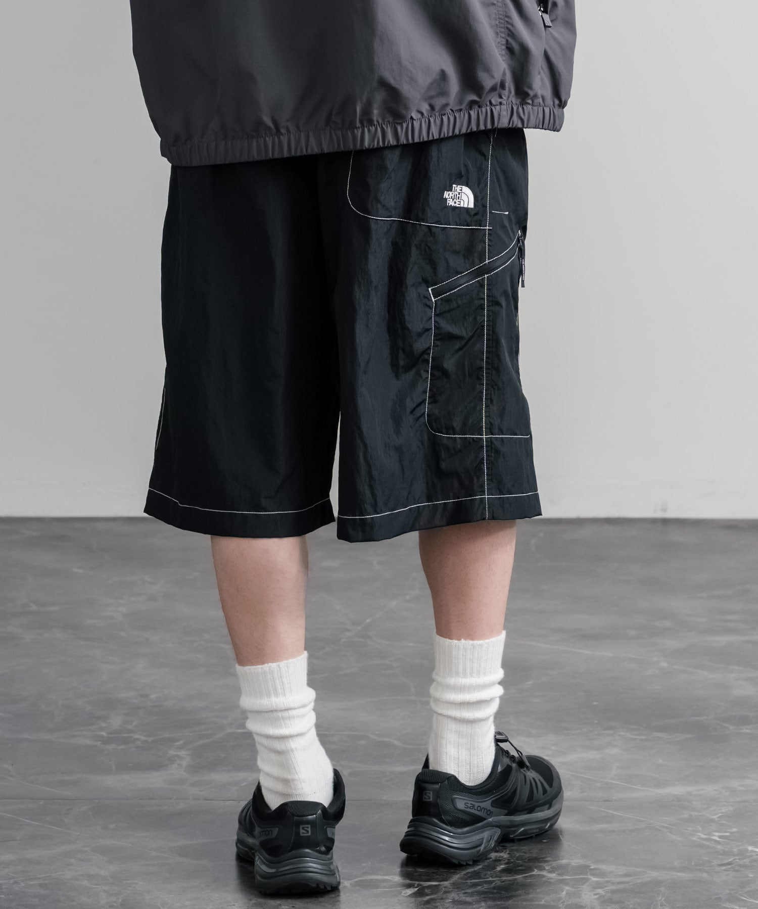 日本未展開モデル THE NORTH FACE ザ・ノースフェイス WHITE LABEL ホワイトレーベル SHELDON BERMUDA ナイロンワイドハーフパンツ 16065