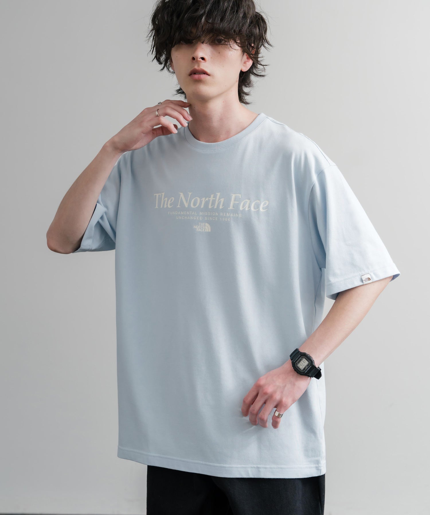 日本未展開モデル THE NORTH FACE WHITE LABEL SIGNATURE S/S R/TEE 接触冷感グラフィックプリント半袖Tシャツ 16066
