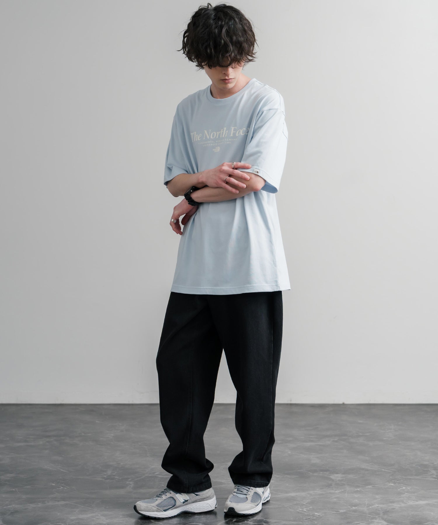日本未展開モデル THE NORTH FACE WHITE LABEL SIGNATURE S/S R/TEE 接触冷感グラフィックプリント半袖Tシャツ 16066