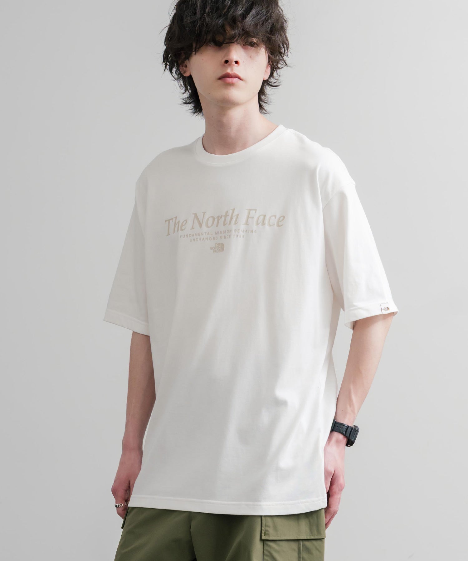日本未展開モデル THE NORTH FACE WHITE LABEL SIGNATURE S/S R/TEE 接触冷感グラフィックプリント半袖Tシャツ 16066