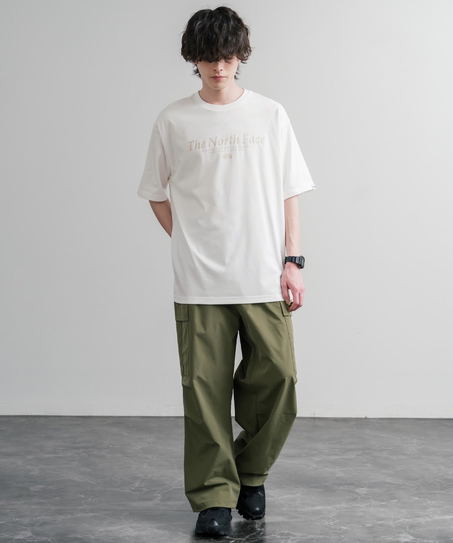 日本未展開モデル THE NORTH FACE WHITE LABEL SIGNATURE S/S R/TEE 接触冷感グラフィックプリント半袖Tシャツ 16066