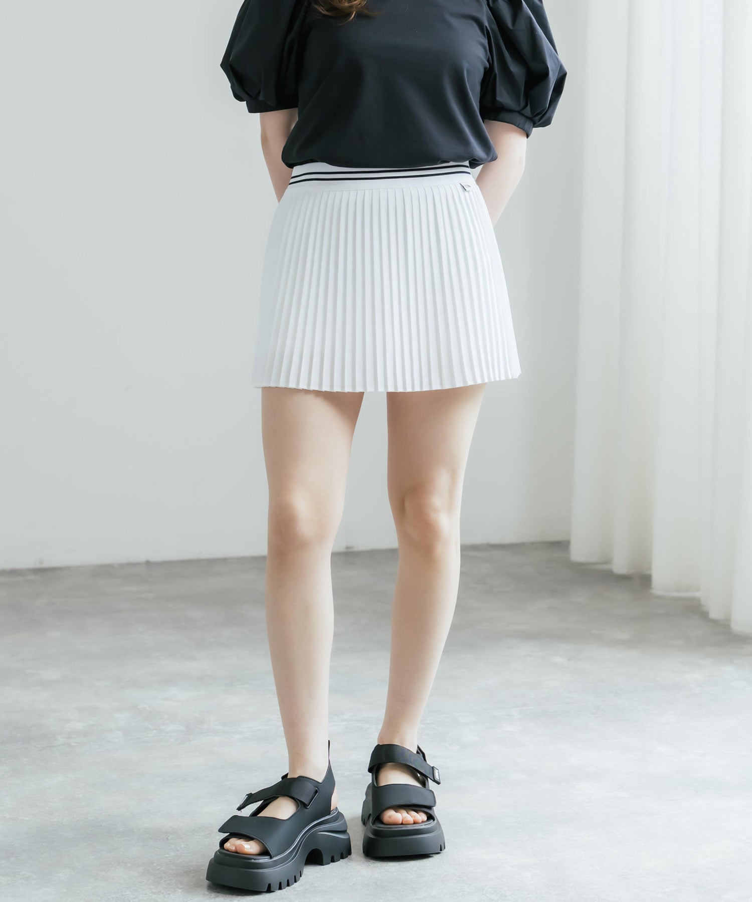 日本未展開モデル THE NORTH FACE ザ・ノースフェイス WHITE LABEL ホワイトレーベル W'S PLEATY SKIRT インナー付きプリーツミニスカート 16067