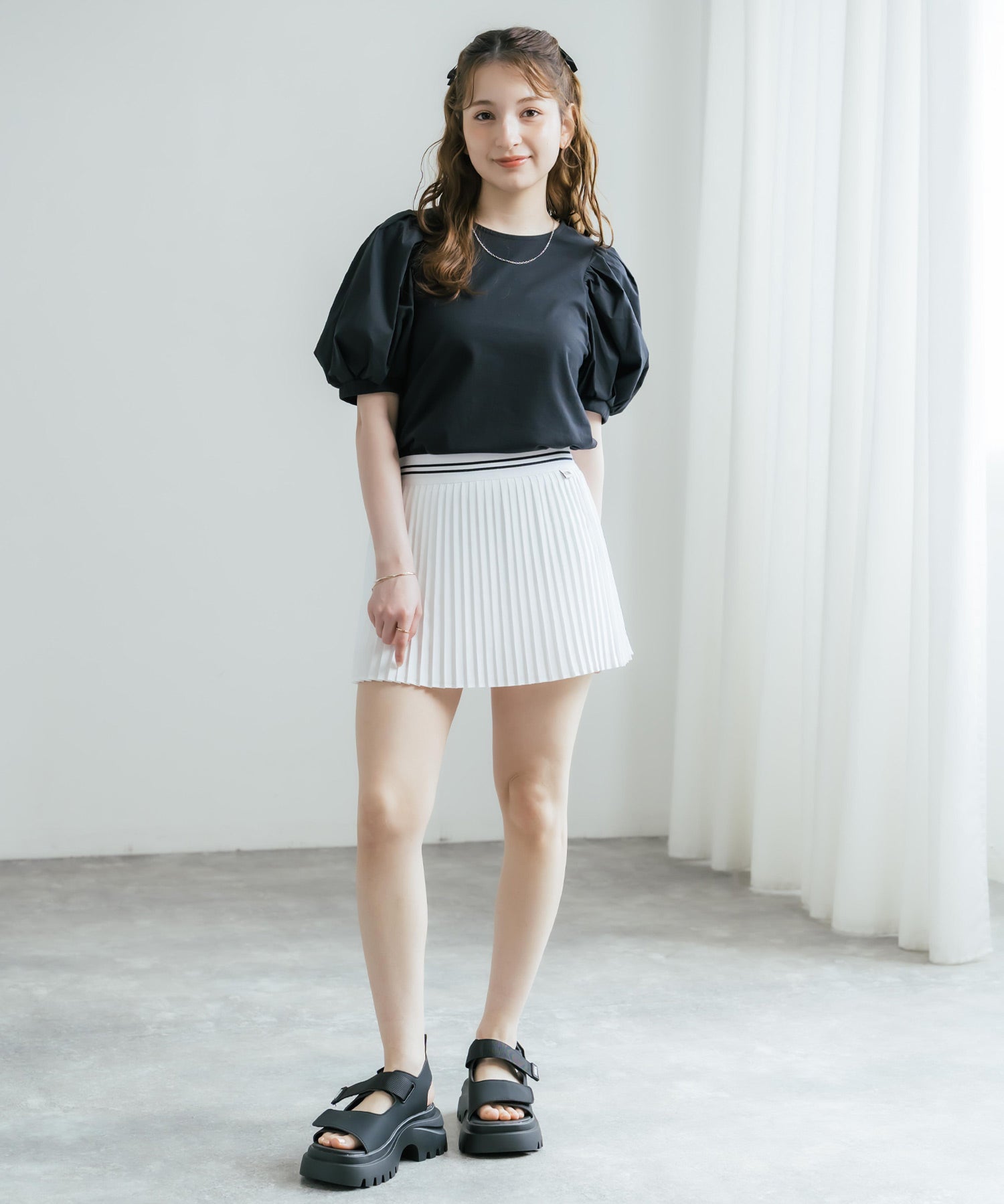 日本未展開モデル THE NORTH FACE ザ・ノースフェイス WHITE LABEL ホワイトレーベル W'S PLEATY SKIRT インナー付きプリーツミニスカート 16067