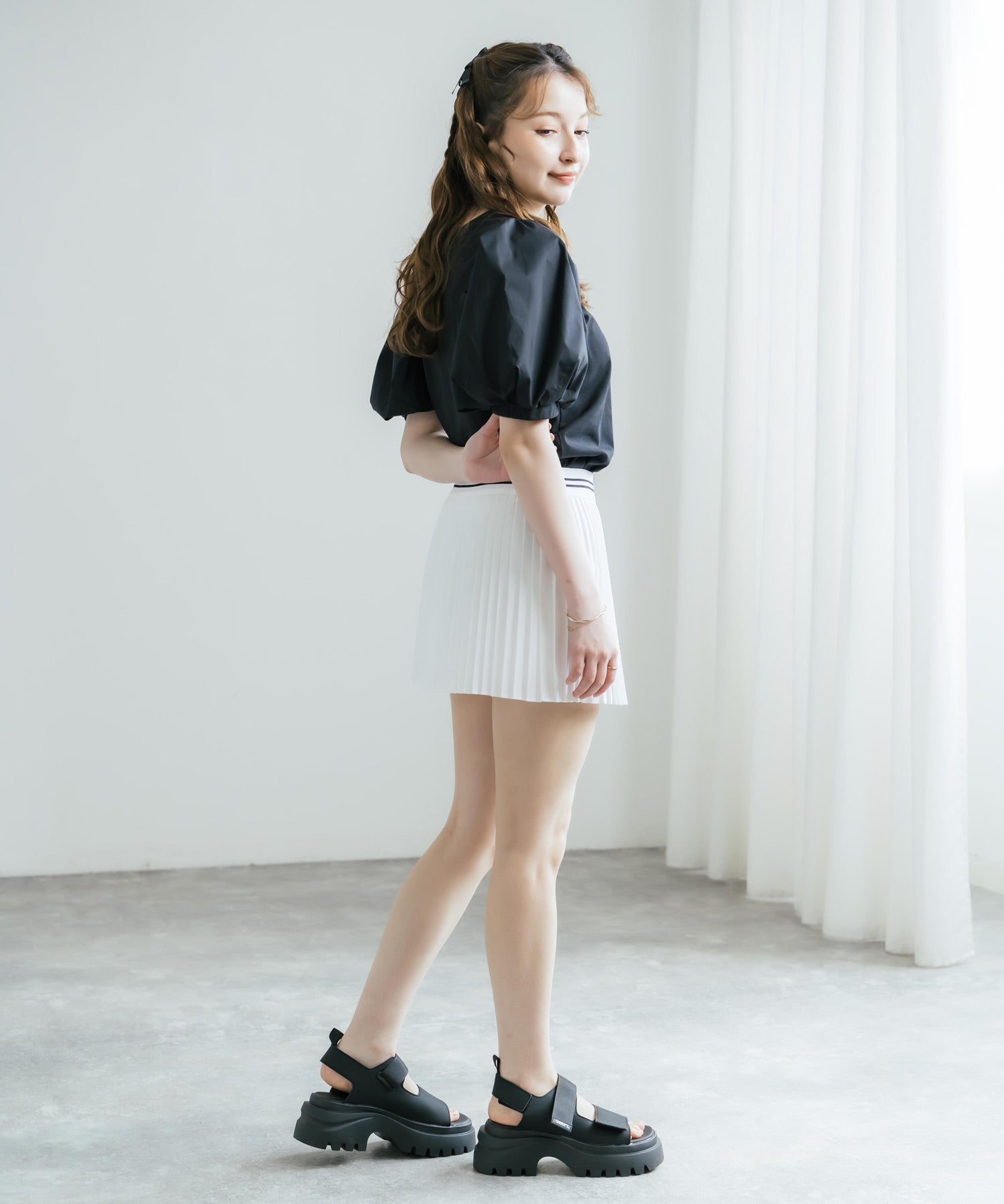 日本未展開モデル THE NORTH FACE ザ・ノースフェイス WHITE LABEL ホワイトレーベル W'S PLEATY SKIRT インナー付きプリーツミニスカート 16067
