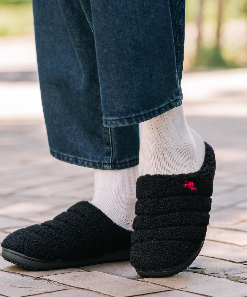 U.S. POLO ASSN. ユーエスポロアッスン 別注コラボ ワンポイントロゴ 無地/レオパード柄 ライニングボアモックシューズ 16102