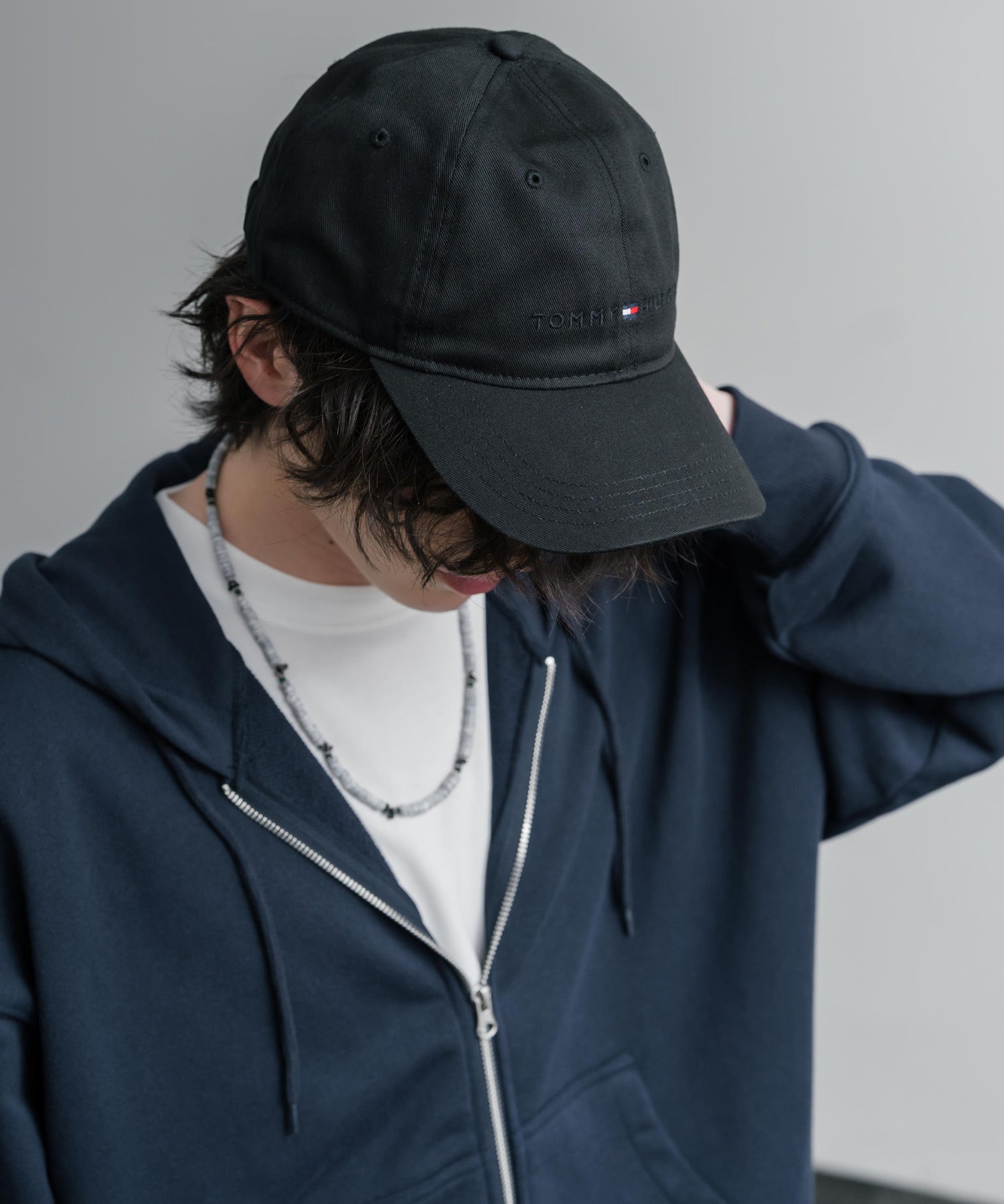 TOMMY HILFIGER トミーヒルフィガー Am Tonal Hilfiger Logo Cap ワンポイントロゴ刺繍6パネルキャップ 16103