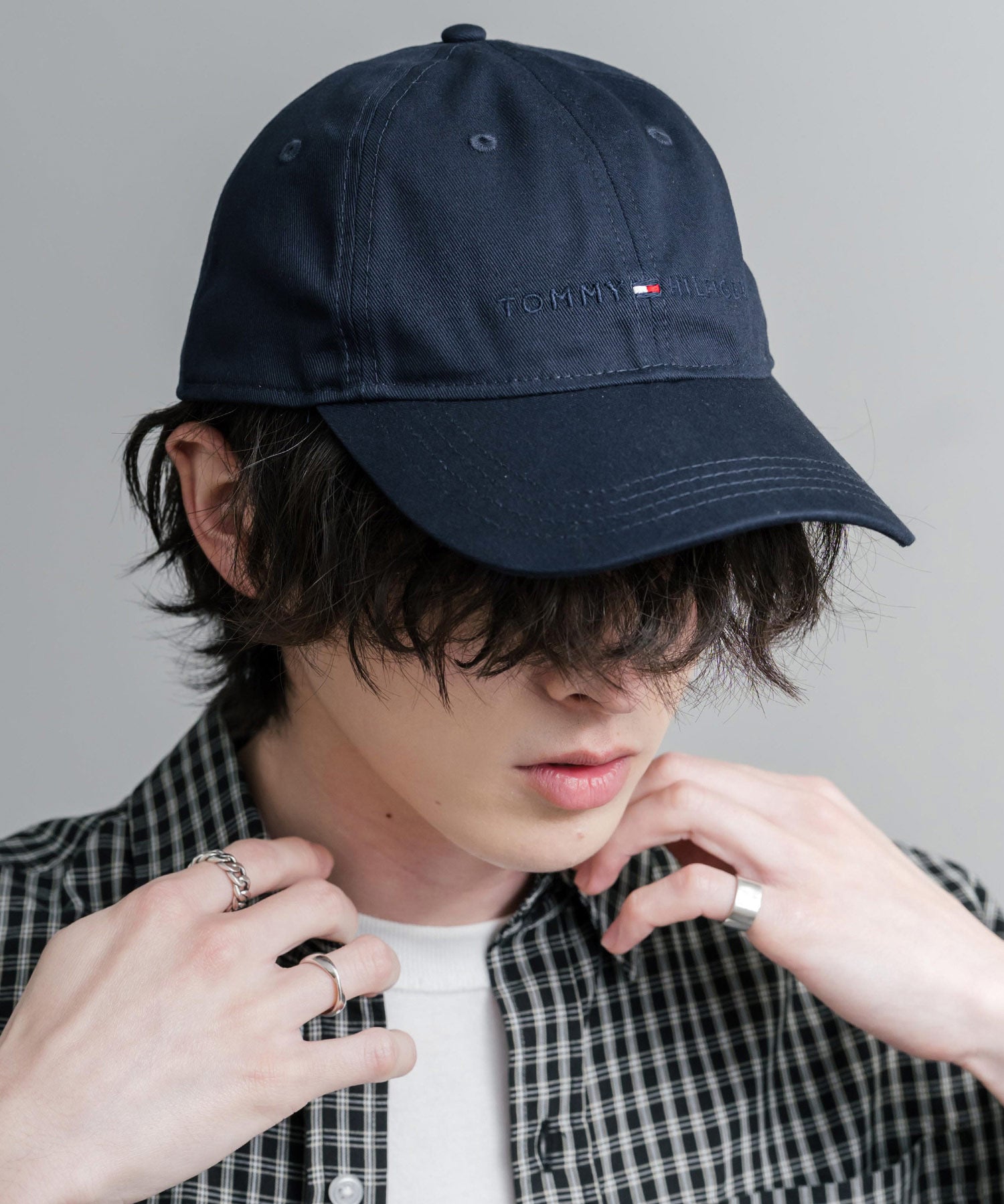 TOMMY HILFIGER トミーヒルフィガー Am Tonal Hilfiger Logo Cap ワンポイントロゴ刺繍6パネルキャップ 16103