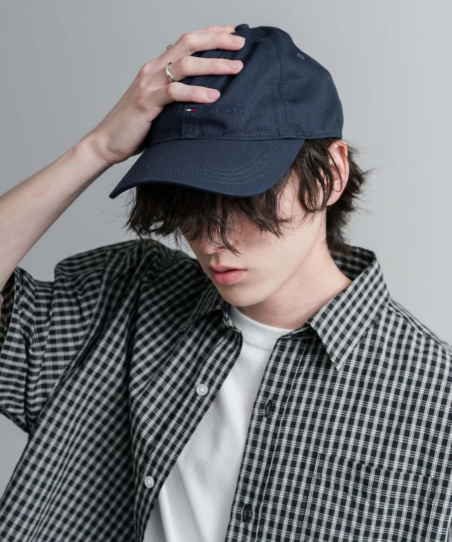 TOMMY HILFIGER トミーヒルフィガー Am Tonal Hilfiger Logo Cap ワンポイントロゴ刺繍6パネルキャップ 16103