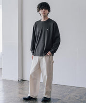 U.S. POLO ASSN. ユーエスポロアッスン サーマルワンポイントロゴ刺繍クルーネック長袖Tシャツ/ワッフルカットソー 16109
