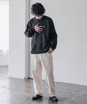 U.S. POLO ASSN. ユーエスポロアッスン サーマルワンポイントロゴ刺繍クルーネック長袖Tシャツ/ワッフルカットソー 16109