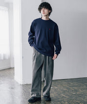 U.S. POLO ASSN. ユーエスポロアッスン サーマルワンポイントロゴ刺繍クルーネック長袖Tシャツ/ワッフルカットソー 16109