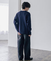 U.S. POLO ASSN. ユーエスポロアッスン サーマルワンポイントロゴ刺繍ヘンリーネック長袖Tシャツ/ワッフルカットソー 16110