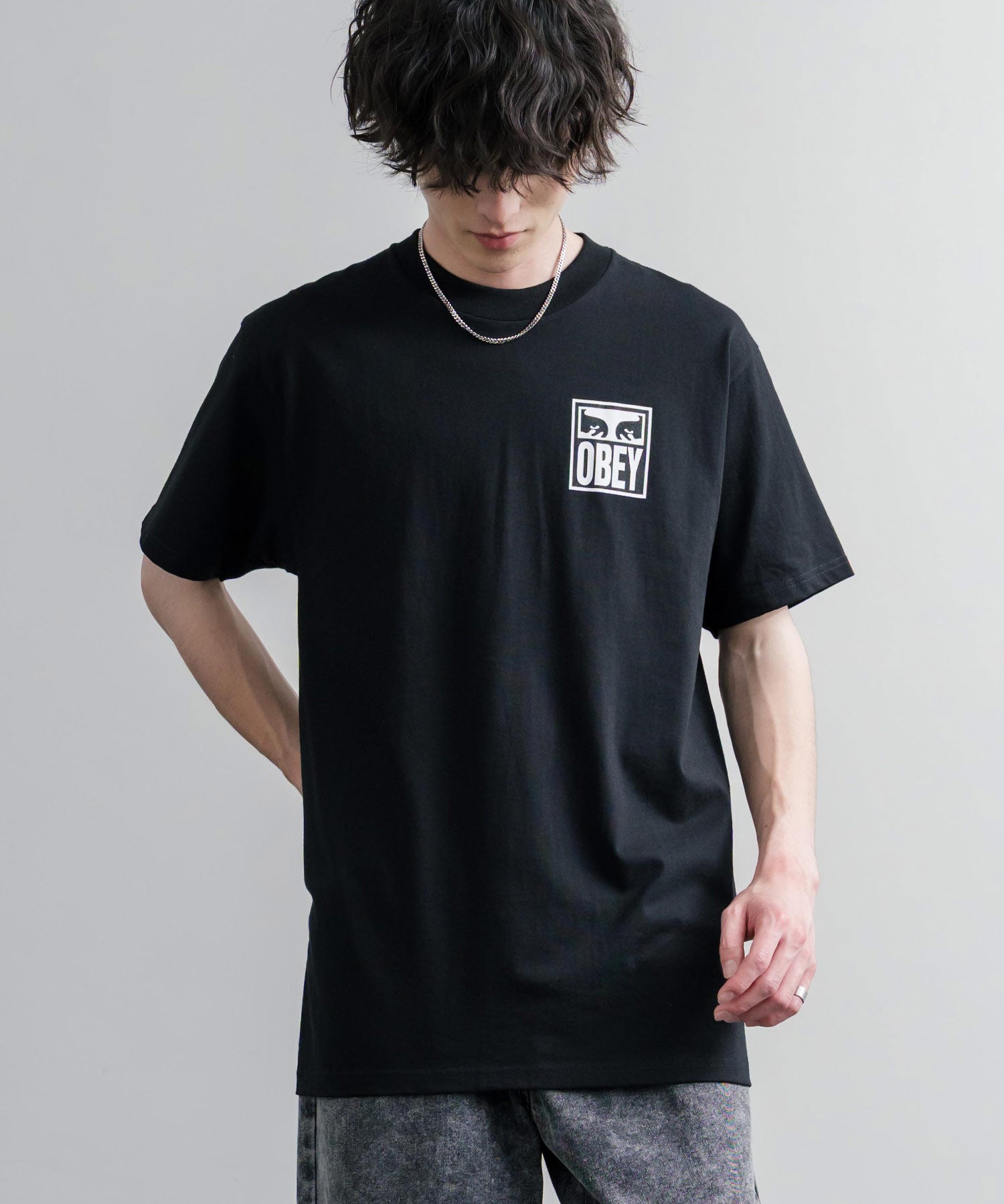 OBEY オベイ CLASSIC TEES バックグラフィックプリント半袖Tシャツ 16113
