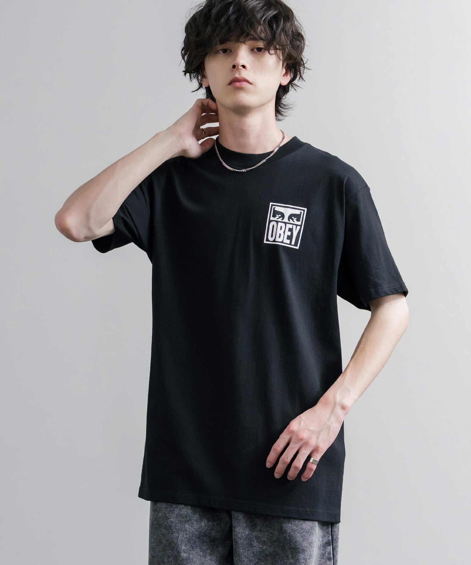 OBEY オベイ CLASSIC TEES バックグラフィックプリント半袖Tシャツ 16113