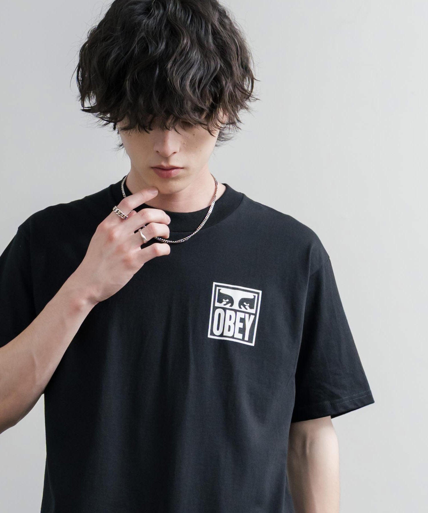 OBEY オベイ CLASSIC TEES バックグラフィックプリント半袖Tシャツ 16113